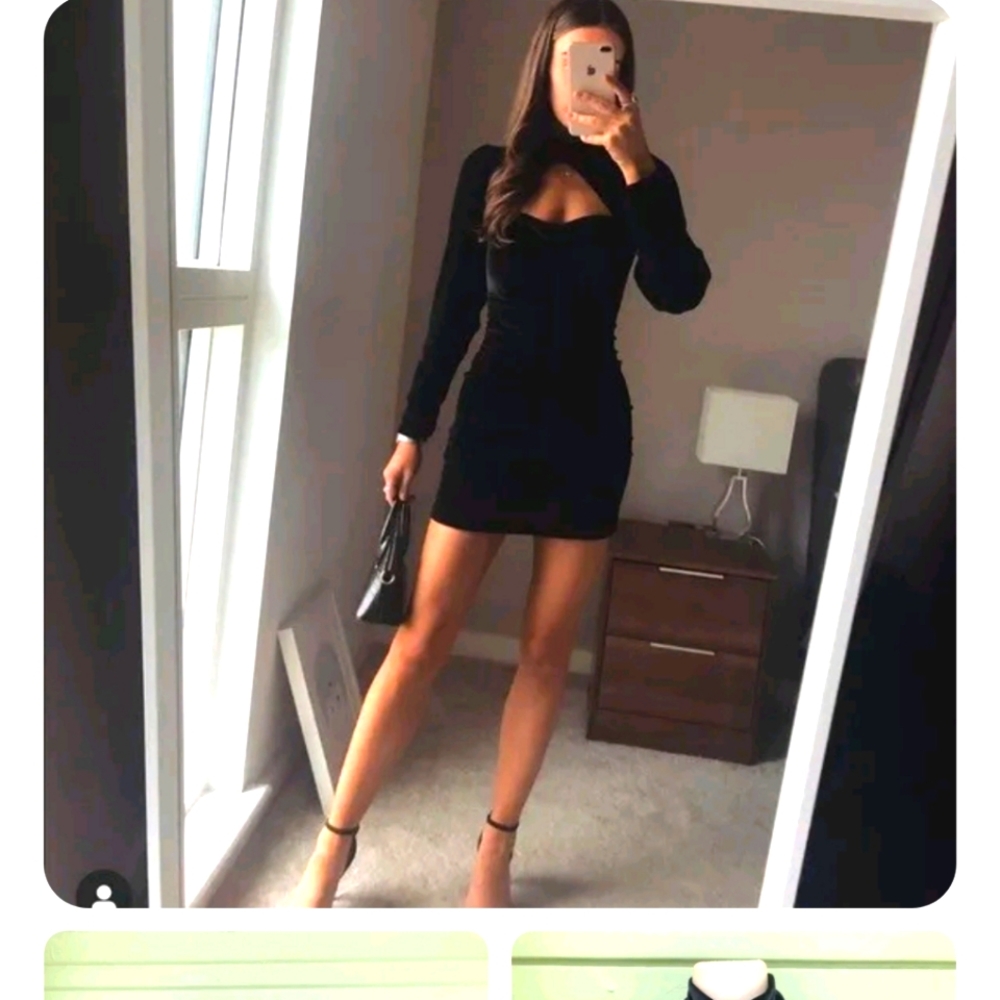 NWOT Zara Long Sleeve Velvet Dress